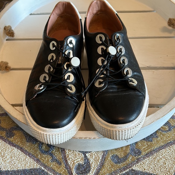 MJUS black leather slip on sneakers size 36 (US 6) - Picture 6 of 10